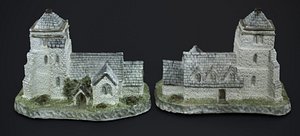 3D ENGLISH 1800s COTTAGE CHURCH