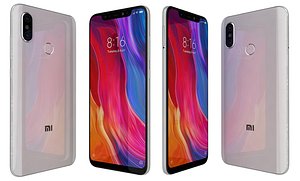 3D xiaomi mi 8 white