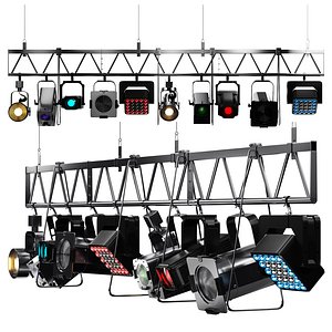 Soft theater farm with lighting equipment model