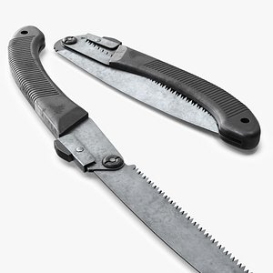 Old Folding Hand Saw Worn Metal