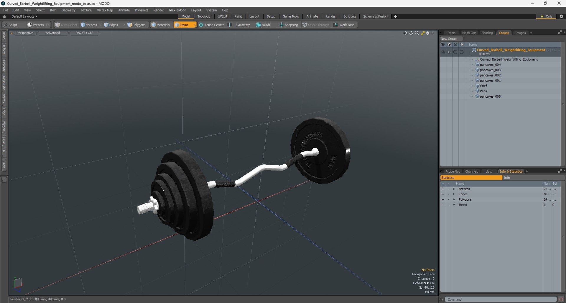 Curved Barbell Weightlifting Equipment 3D https://p.turbosquid.com/ts-thumb/Ha/QI81z6/nW/curvedbarbellweightliftingequipmentvray3dmodel030/jpg/1724303691/1920x1080/fit_q87/b68e89ac2612fdeb2967026e30460b73dc9c773e/curvedbarbellweightliftingequipmentvray3dmodel030.jpg