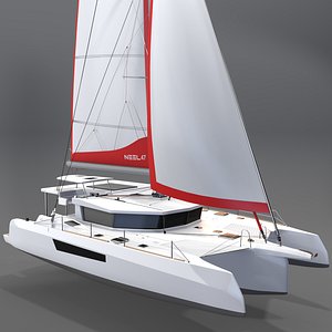 3D Trimaran Neel 47 Sailboat