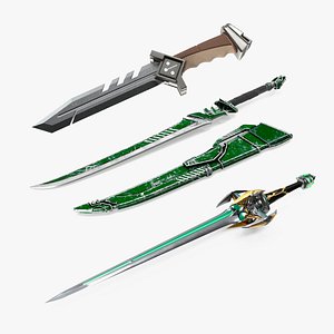 3D Futuristic Swords Collection 2 model