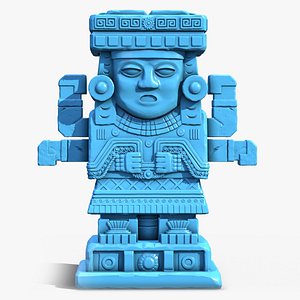 Statue Aztec Chalchiutlicue HP 3D model