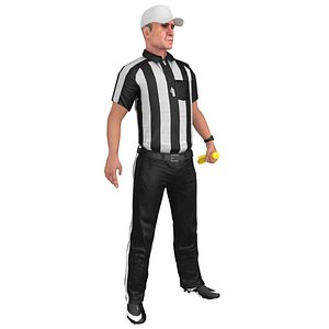 3D rigged football referee 1 model