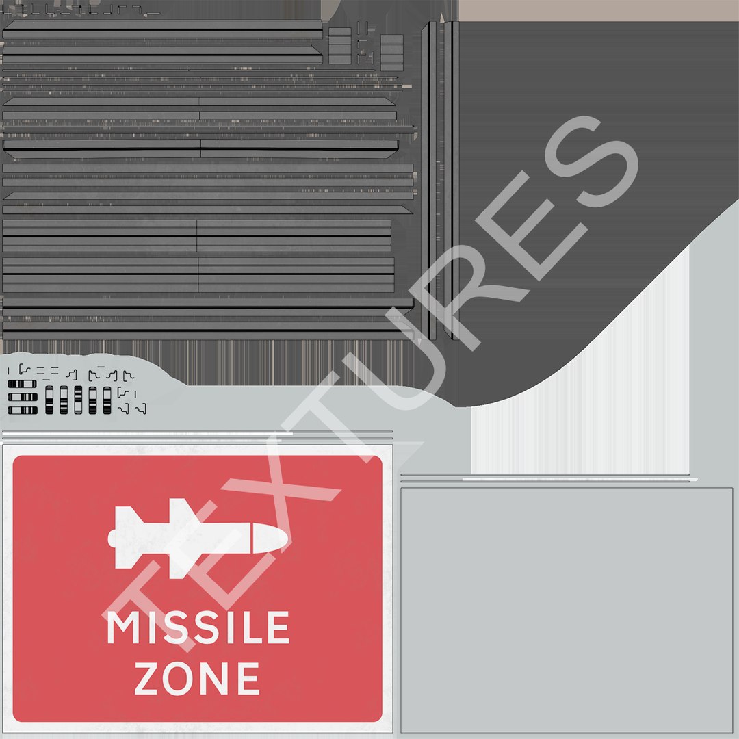 3D Missile Zone Rectangle Road Sign model https://p.turbosquid.com/ts-thumb/Ha/bSVnXw/jP/uv_wire/png/1761511799/1920x1080/fit_q87/55325ef9c126b7927eae7c0c730e925813353fdb/uv_wire.jpg