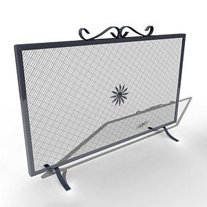 protection fireplace 3d max