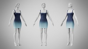 3D Dress 52 Yankees Blue model