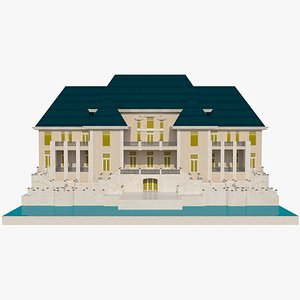 luxurious mansion v1 autocad 3D