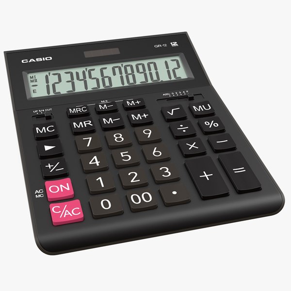 casio gr-12 calculator 3D model