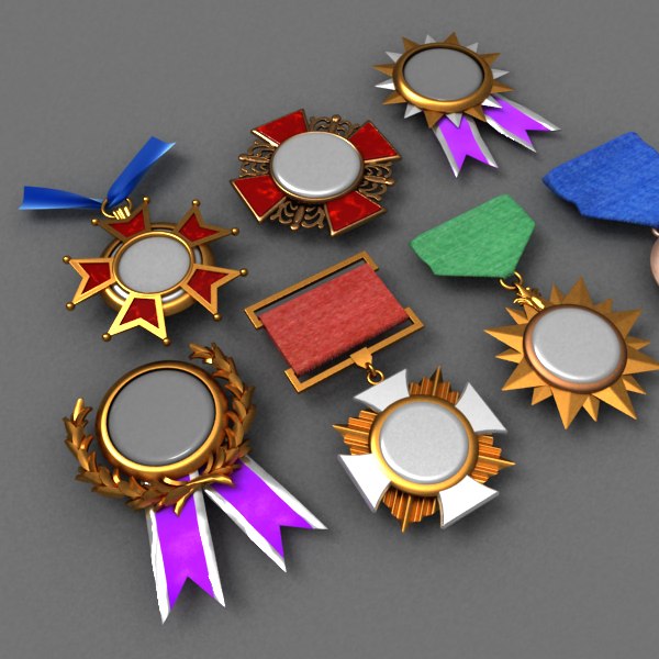 Realistic award ribbon blue 3D - TurboSquid 1216105