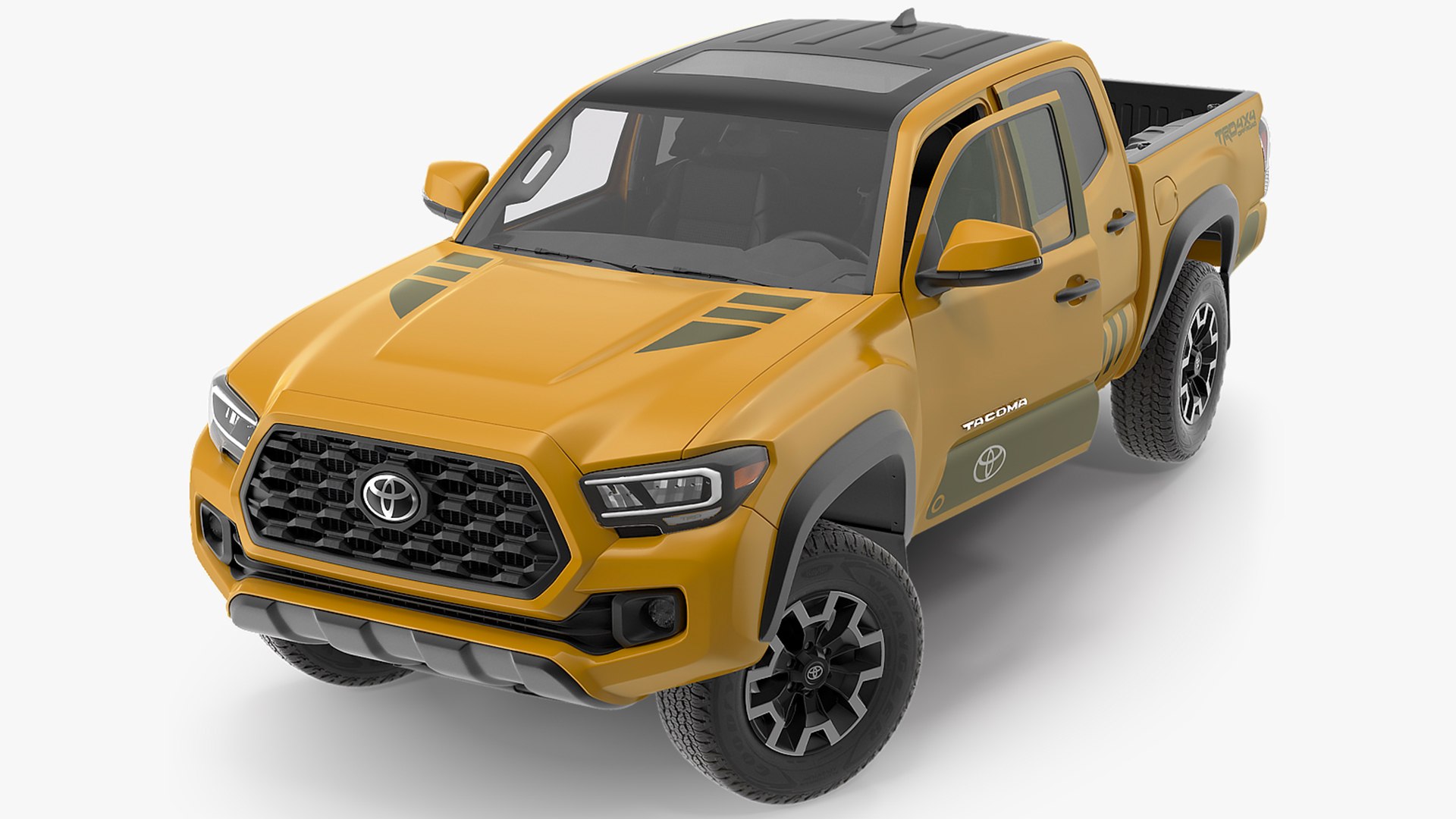 Toyota Tacoma TRD Off Road Bronze 2021 Rigged 3D model preview