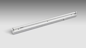 single fluorescent fixture 3D
