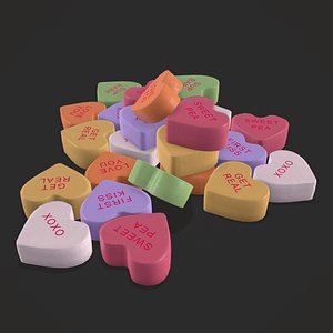 3D Valentines Be Mine Hearts