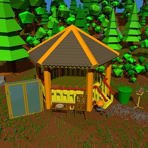 garden furnishing set 3D