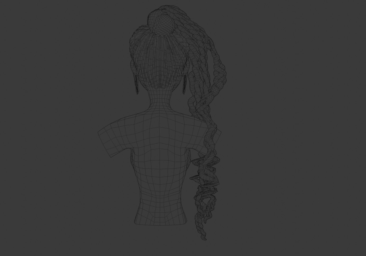 3D Female Curly Hair - TurboSquid 1944484