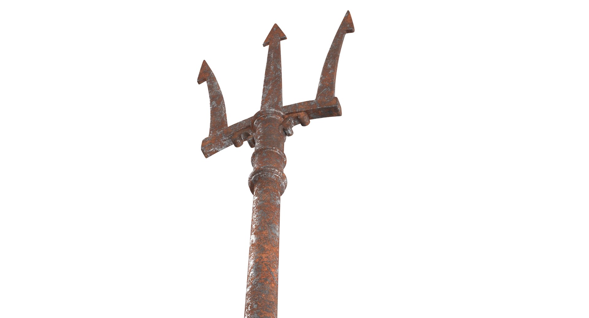 3d Aged Ruined Trident Model