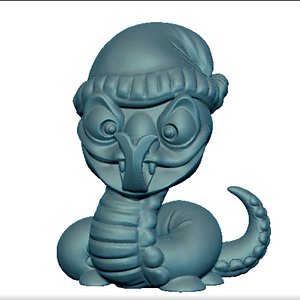 3D cartoon little snake model