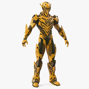 Sci-Fi Combat Robot Yellow