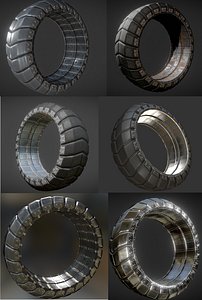 3d model futuristic tire