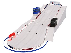Ski slope 3D model
