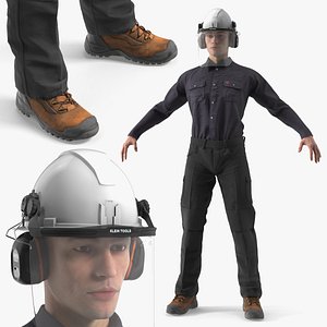 Construction Safety Workwear with Helmet