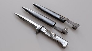 3D German WWI Fighting Knife model