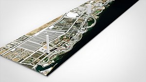 Jeddah City Circuit 3D model