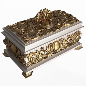 Casket Carved 09 White
