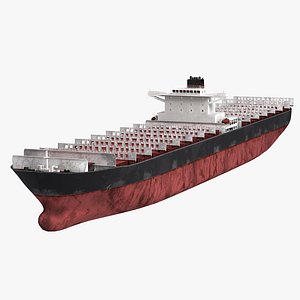 3D Cargo ship Low-poly AP model