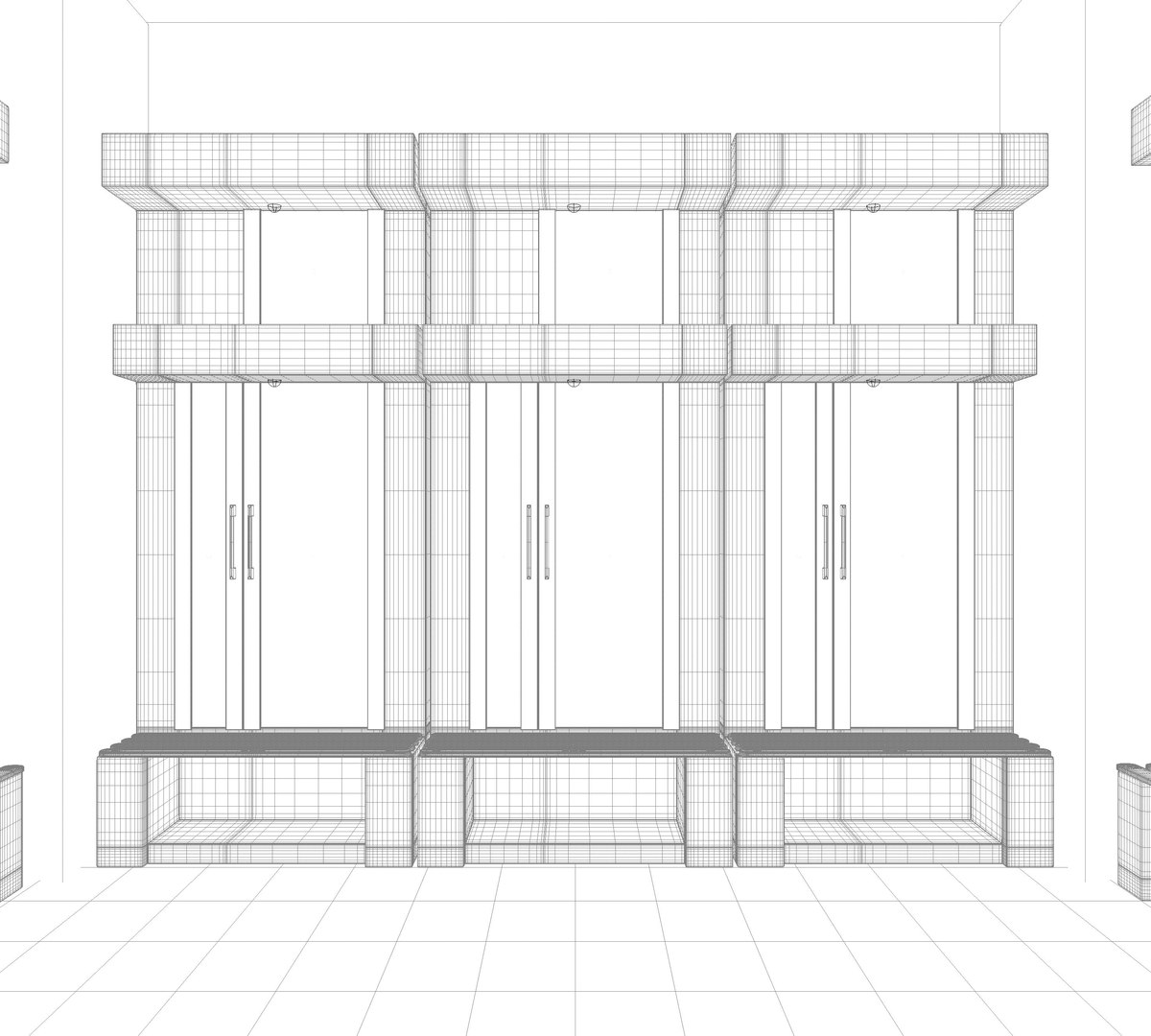 Sports Change Locker Room 3D Model - TurboSquid 2137181
