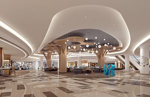 Shopping Mall Interior 02 3D