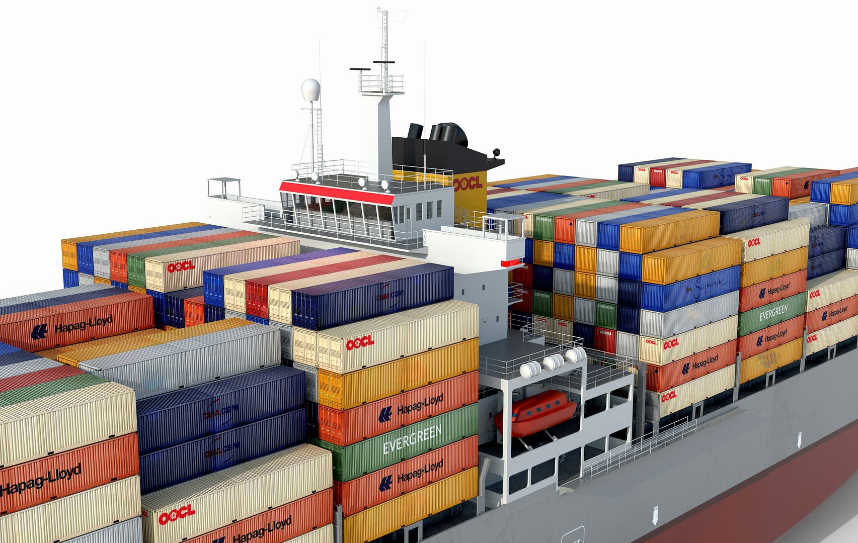 3D Cargo Container Ship 300m Model - TurboSquid 2281997