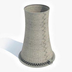 nuclear cooling tower 3D model