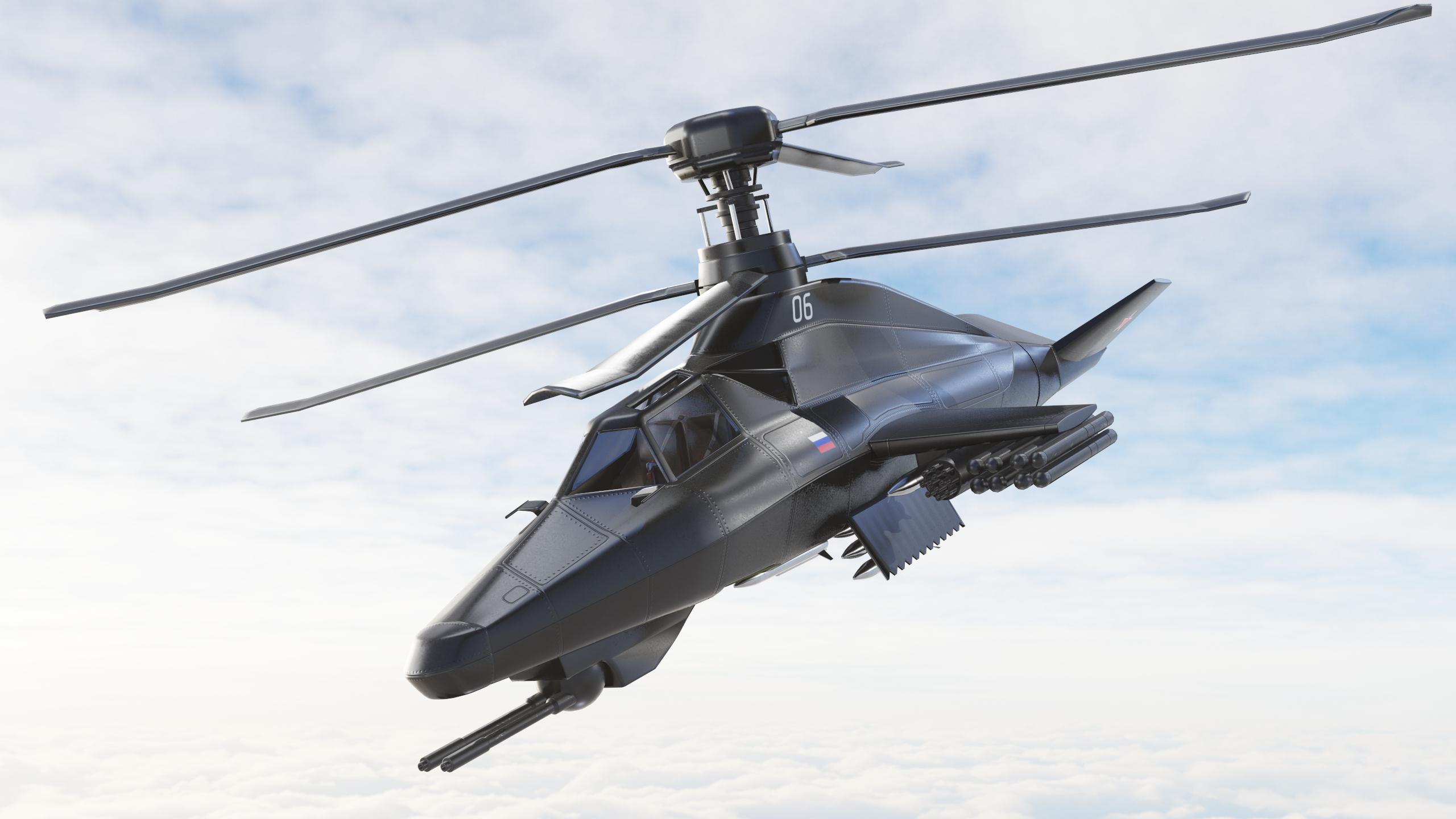 3D ka-58 black ghost attack helicopter - TurboSquid 1658595