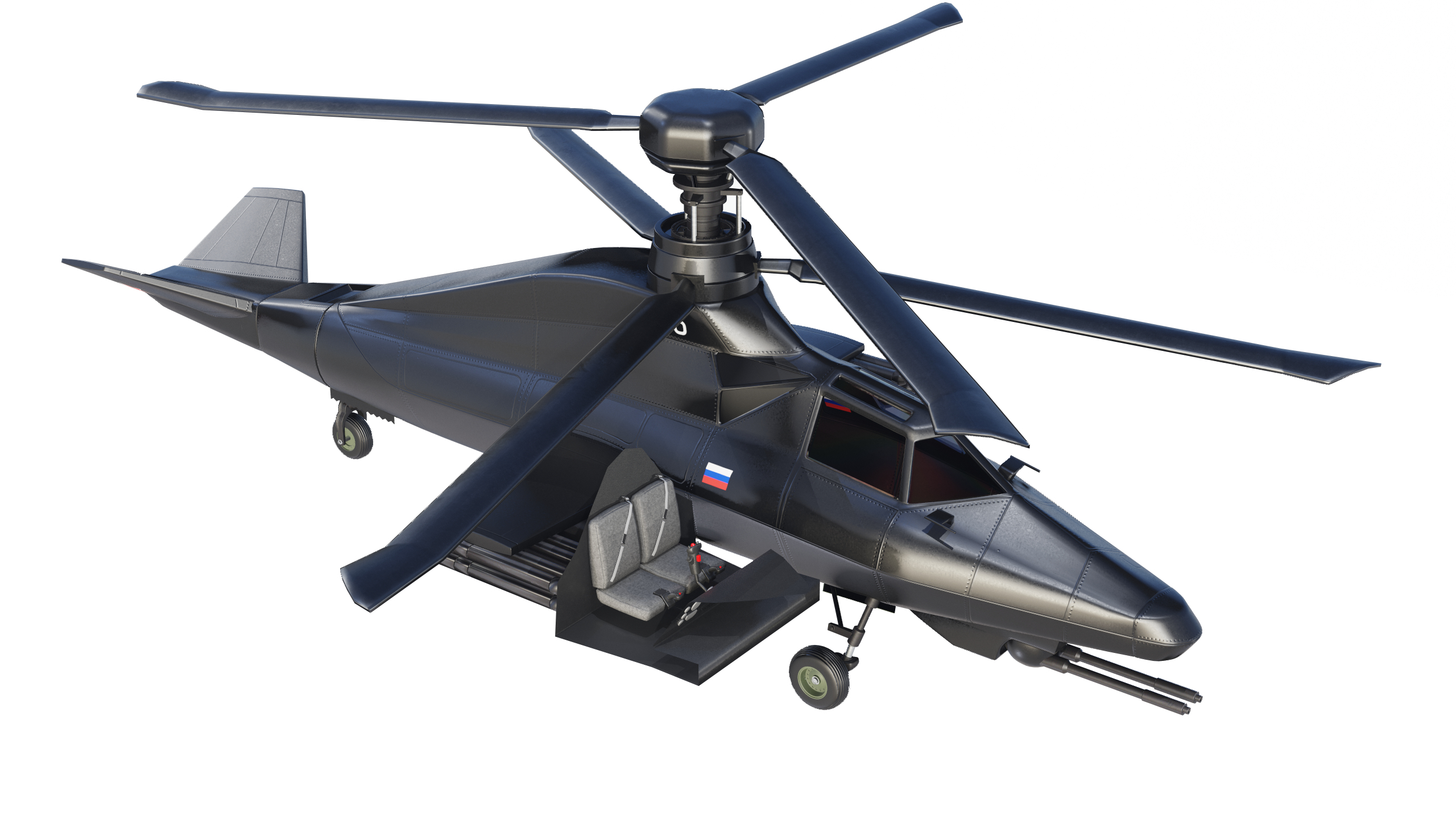 3D ka-58 black ghost attack helicopter - TurboSquid 1658595