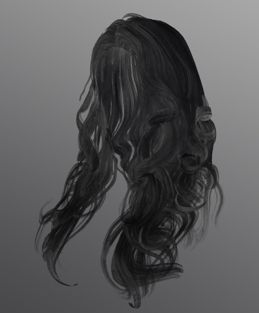 Female Hairstyle Long Hair 3D Model - TurboSquid 1416469