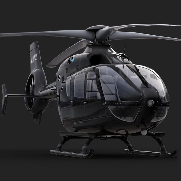 ユーロコプターEC 135ブラックヘリコプター3Dモデル - TurboSquid 737062