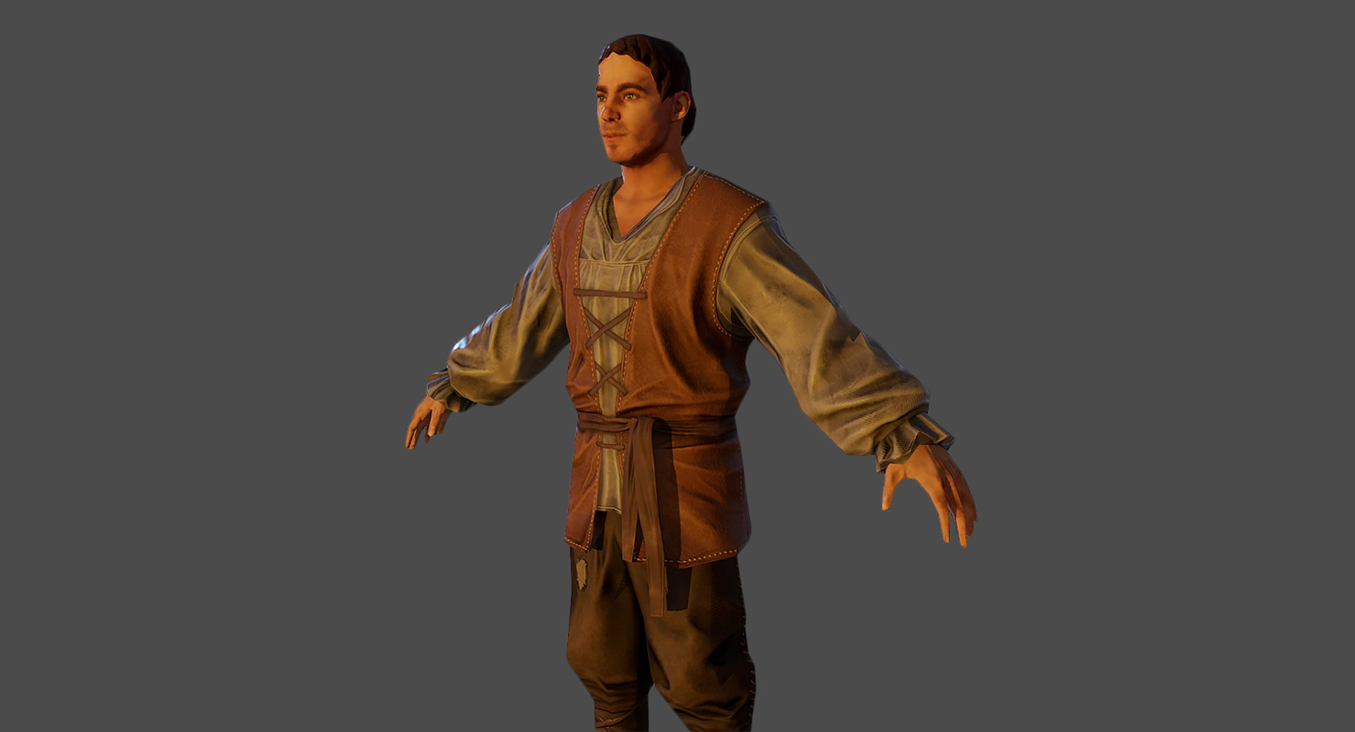 Medieval Peasant 3d Model