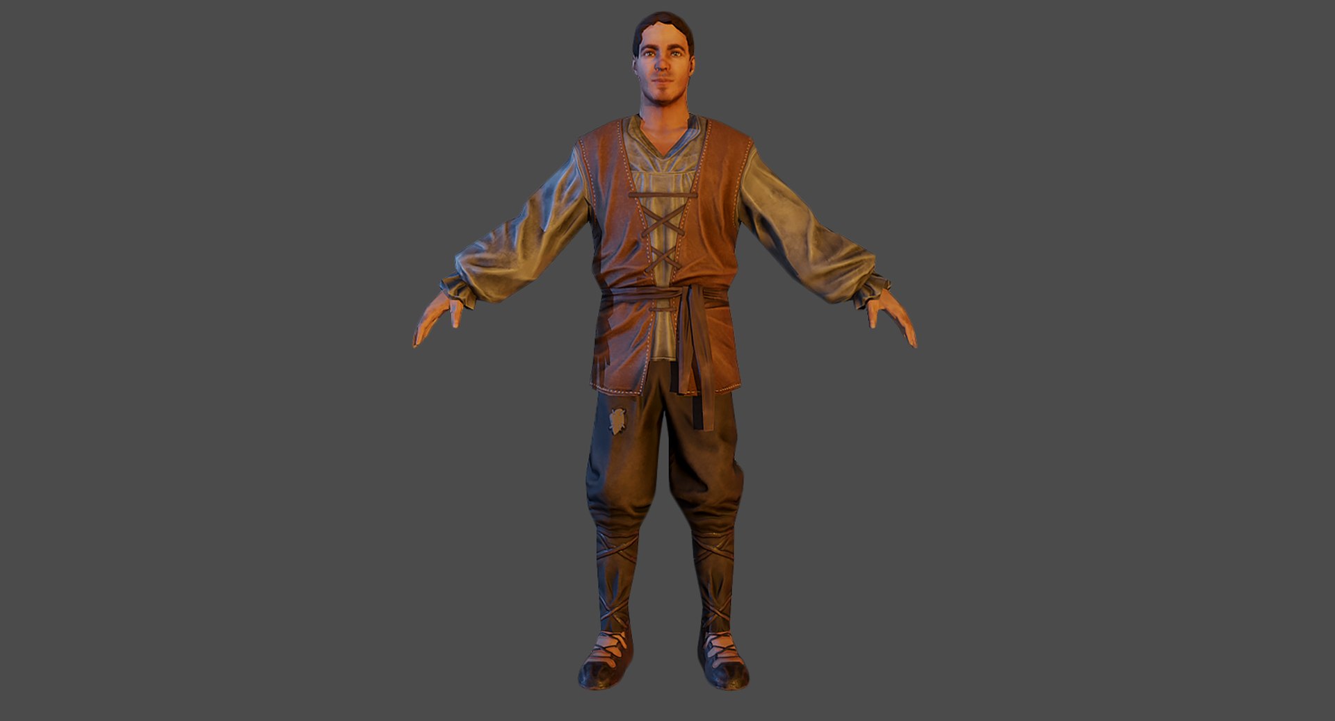 Medieval Peasant 3d Model