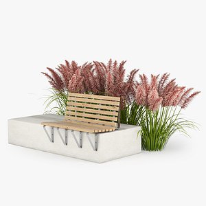 3D bench grass