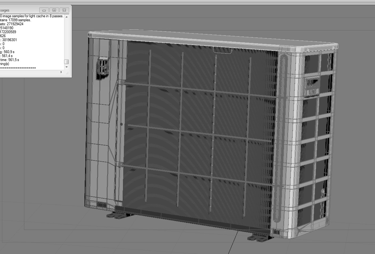3d model mitsushito air conditioner block