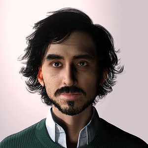Dev Patel Character l Low-poly