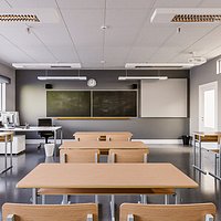 3d Classroom Interior Scene