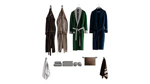 Bathrobe  Set 3D model