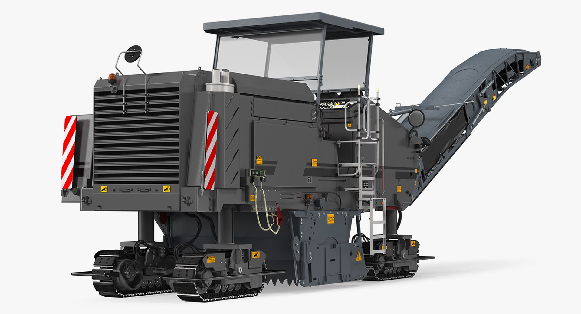 Asphalt Milling Machine Clean 3D Model preview