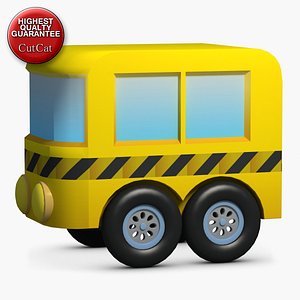 3d construction icons 24 bus model