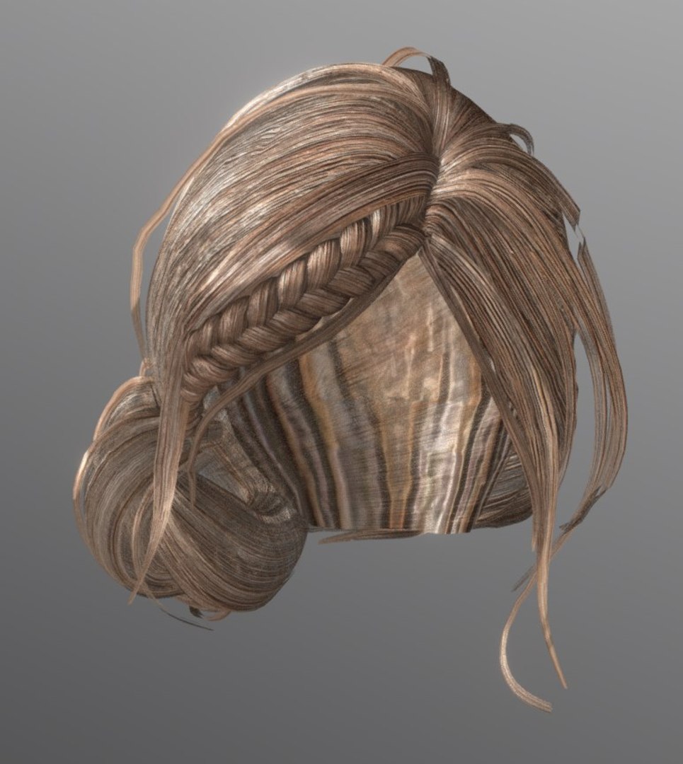 3d Female Hairstyle Hair Turbosquid 1418962