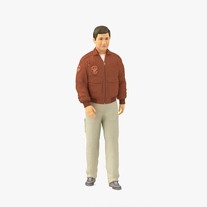 Man in Helicopter pilot suit 0443