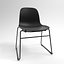 Normann Form Silla apilable de acero negro